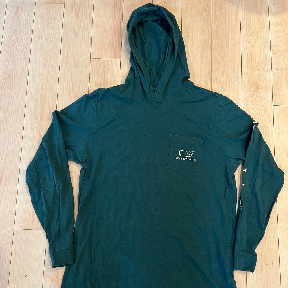 Vineyard Vines Long Sleeve Green Hoodie T-Shirt